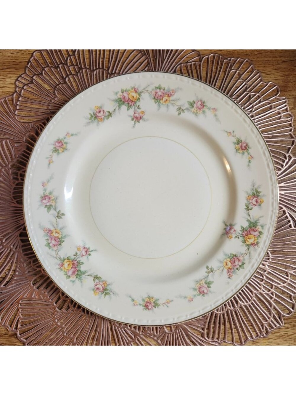 Colorful Mismatched China Dinner Plates ~10" Porcelain Eclectic Set of 4 - Picture 9 of 11